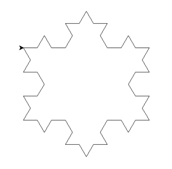 Koch snowflake , order =2 
